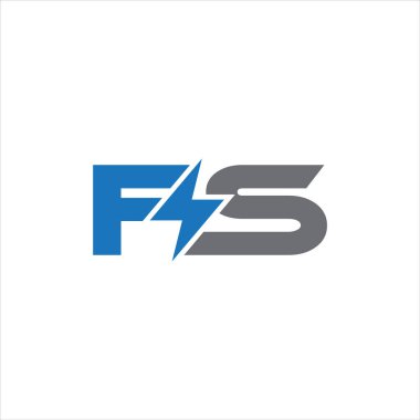 FS Letter monogramı İlk Logo Tasarım Şablonu Vektör İllüstrasyonu. FS zarif ve Profesyonel simge dekoru