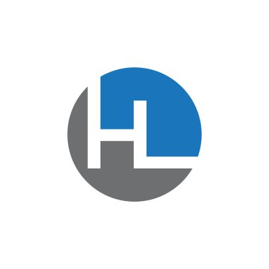 HL Harf monogramı İlk Logo Tasarım Şablonu Vektör İllüstrasyonu. HL zarif ve Profesyonel simge dekoru