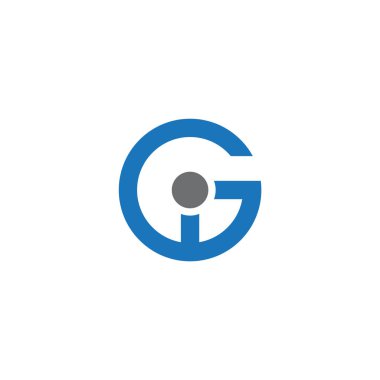 IG Harf monogramı İlk Logo Tasarım Şablonu Vektör İllüstrasyonu. IG zarif ve Profesyonel simge dekoru
