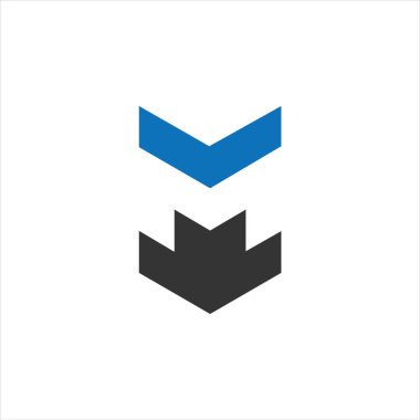 VM Harf monogramı İlk Logo Tasarım Şablonu Vektör İllüstrasyonu. VM zarif ve Profesyonel simge dekoru