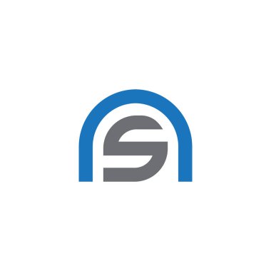 NS Letter monogramı İlk Logo Tasarım Şablonu Vektör İllüstrasyonu. NS zarif ve Profesyonel simge dekoru