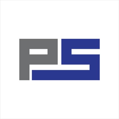 PS Harfi monogramı İlk Logo Tasarım Şablonu Vektör İllüstrasyonu. PS Zarif ve Profesyonel simge dekoru