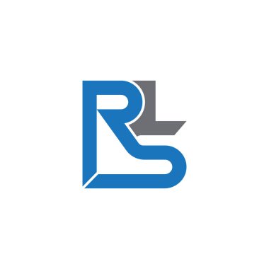 RLS Harf monogramı İlk Logo Tasarım Şablonu Vektör İllüstrasyonu. RLS zarif ve Profesyonel simge dekoru