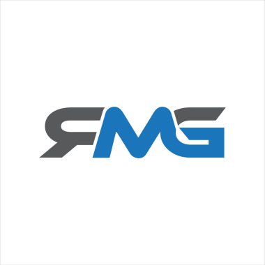 RMG Harf monogramı İlk Logo Tasarım Şablonu Vektör İllüstrasyonu. RMG zarif ve Profesyonel simge dekoru
