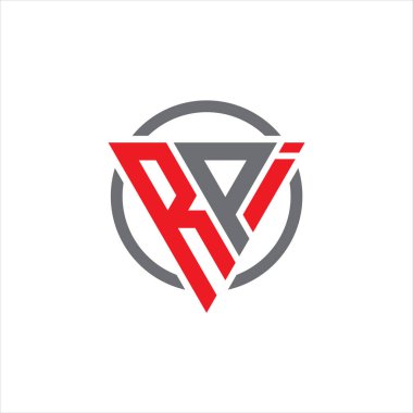 RPI Letter monogramı İlk Logo Tasarım Şablonu Vektör İllüstrasyonu. RPI zarif ve Profesyonel simge dekoru