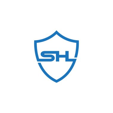 SHL Harf monogramı İlk Logo Tasarım Şablonu Vektör İllüstrasyonu. SHL zarif ve Profesyonel simge dekoru