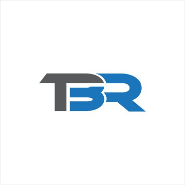 TBR Letter monogramı İlk Logo Tasarım Şablonu Vektör İllüstrasyonu. TBR zarif ve Profesyonel simge arzusu