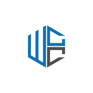 WCC Harf Monogramı İlk Logo Tasarım Şablonu Vektör İllüstrasyonu. WCC zarif ve Profesyonel simge dekoru