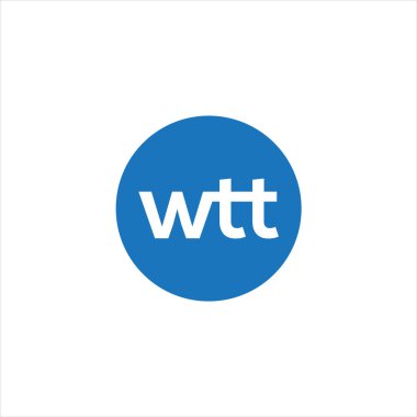 WTT Letter monogramı İlk Logo Tasarım Şablonu Vektör İlülasyonu. WTT zarif ve Profesyonel simge dekoru