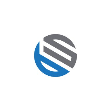 BS Harf monogramı İlk Logo Tasarım Şablonu Vektör İllüstrasyonu. BS zarif ve Profesyonel simge dekoru
