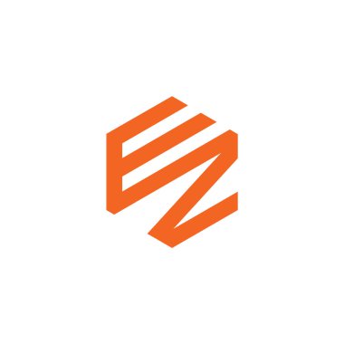 EZ Harf monogramı İlk Logo Tasarım Şablonu Vektör İllüstrasyonu. EZ zarif ve Profesyonel simge dekoru