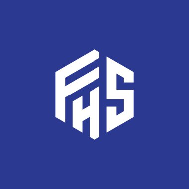FHS Letter monogramı İlk Logo Tasarım Şablonu Vektör İlülasyonu. FHS zarif ve Profesyonel simge dekoru
