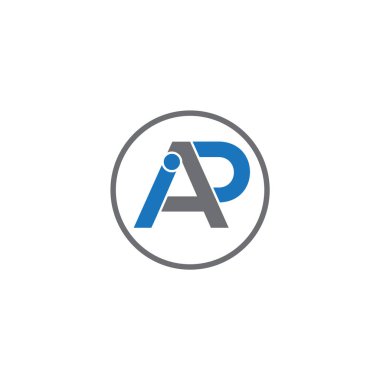 IAP Harf monogramı İlk Logo Tasarım Şablonu Vektör İllüstrasyonu. IAP zarif ve Profesyonel simge arzusu