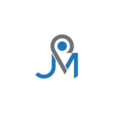 JPM Harf monogramı İlk Logo Tasarım Şablonu Vektör İllüstrasyonu. JPM zarif ve Profesyonel simge dekoru