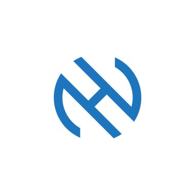 NH Harf monogramı İlk Logo Tasarım Şablonu Vektör İllüstrasyonu. NH zarif ve Profesyonel simge dekoru
