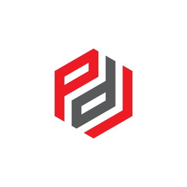 PDL Harf monogramı İlk Logo Tasarım Şablonu Vektör İllüstrasyonu. PDL zarif ve Profesyonel simge dekoru