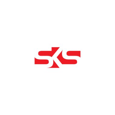 SKS Harf Monogramı İlk Logo Tasarım Şablonu Vektör İllüstrasyonu. SKS zarif ve Profesyonel simge dekoru