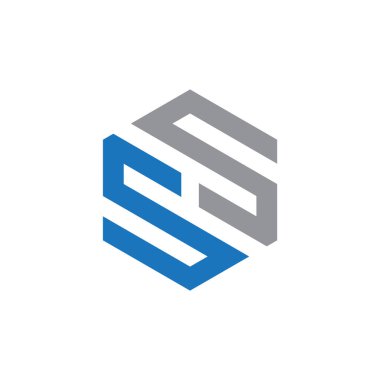 SS Harf monogramı İlk Logo Tasarım Şablonu Vektör İllüstrasyonu. SS zarif ve profesyonel simge dekoru