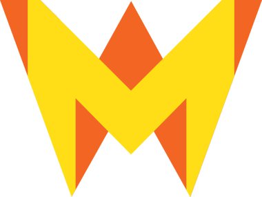 WM Harf monogramı İlk Logo Tasarım Şablonu Vektör İllüstrasyonu. WM zarif ve Profesyonel simge dekoru