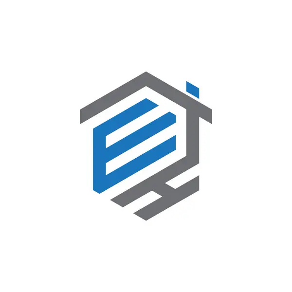 EH Harf monogramı İlk Logo Tasarım Şablonu Vektör İllüstrasyonu. EH zarif ve Profesyonel simge dekoru