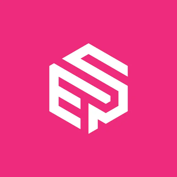 ESP Harf monogramı İlk Logo Tasarım Şablonu Vektör İllüstrasyonu. ESP zarif ve Profesyonel simge dekoru