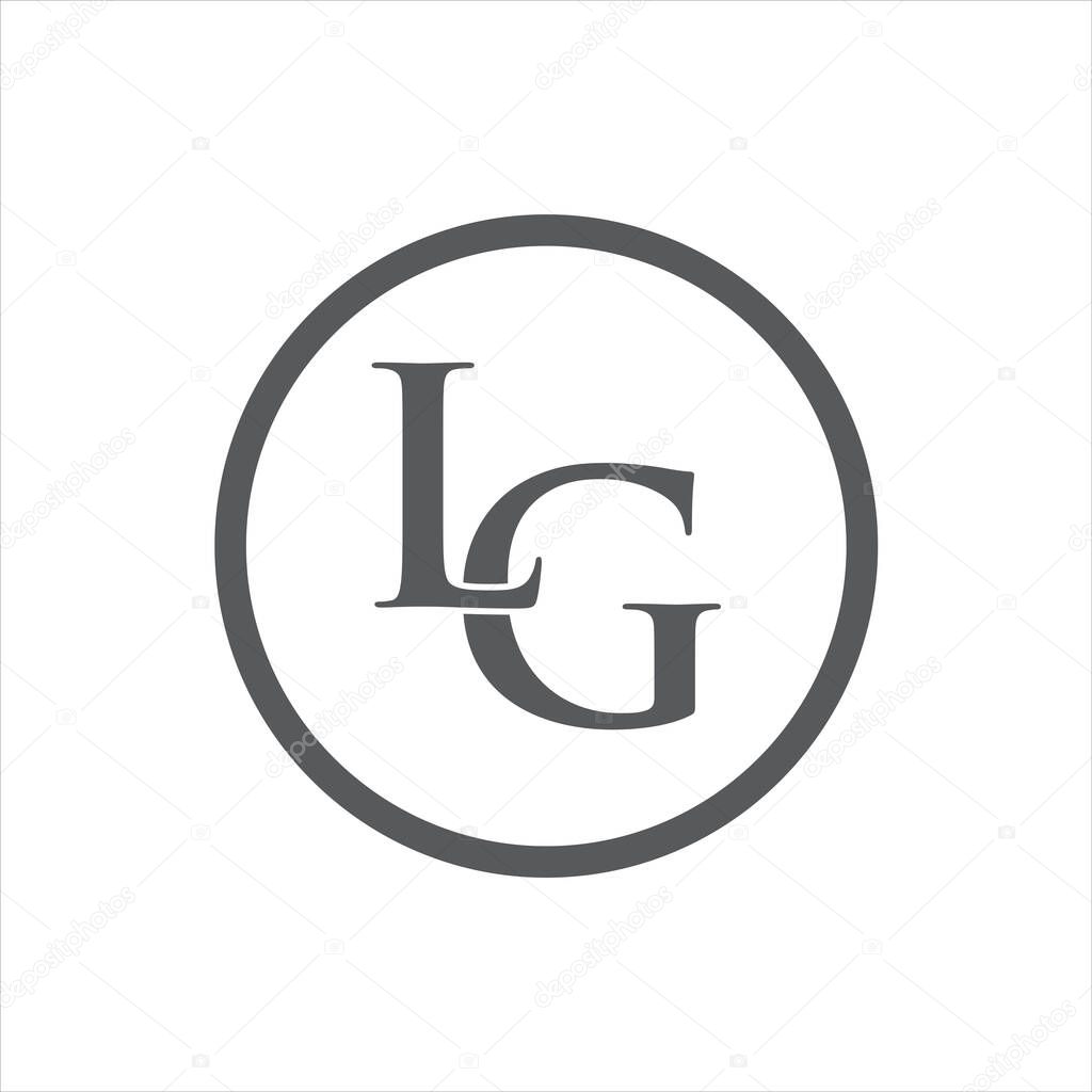 LG Letter monogram Initial Logo Design Template Vector Illustration. LG elegant and Professional icon desig