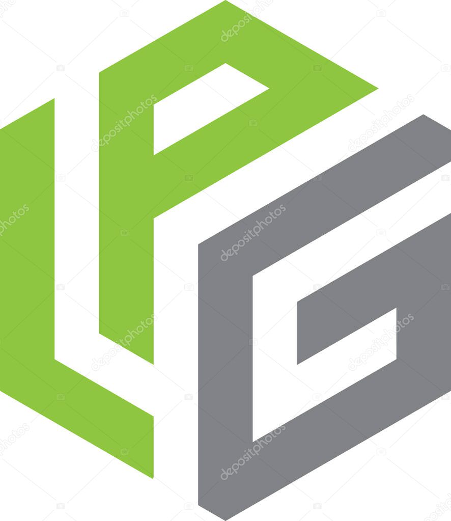 LPG Letter monogram Initial Logo Design Template Vector Illustration. LPG elegant and Professional icon desig