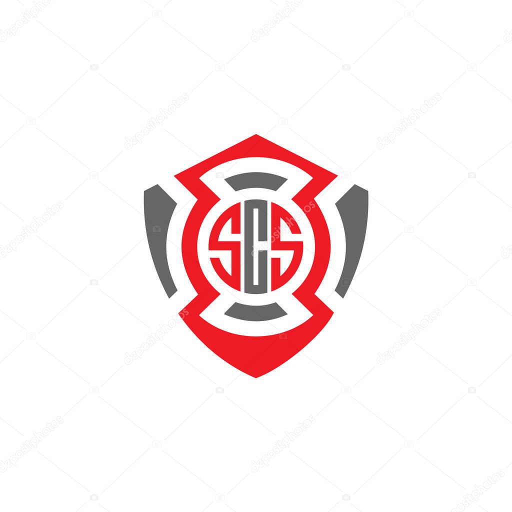 SCS Letter monogram Initial Logo Design Template Vector Illustration. SCS elegant and Professional icon desig