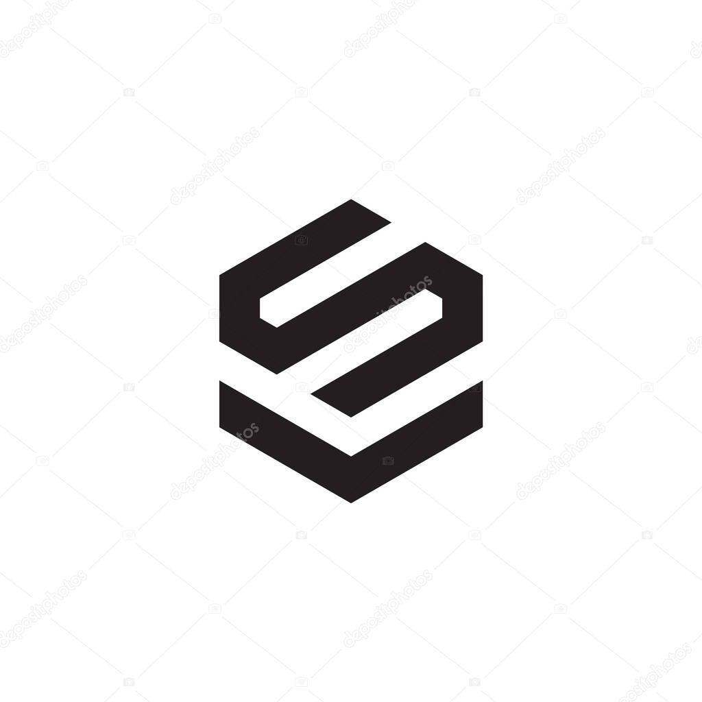 SV Letter monogram Initial Logo Design Template Vector Illustration. SV elegant and Professional icon desig