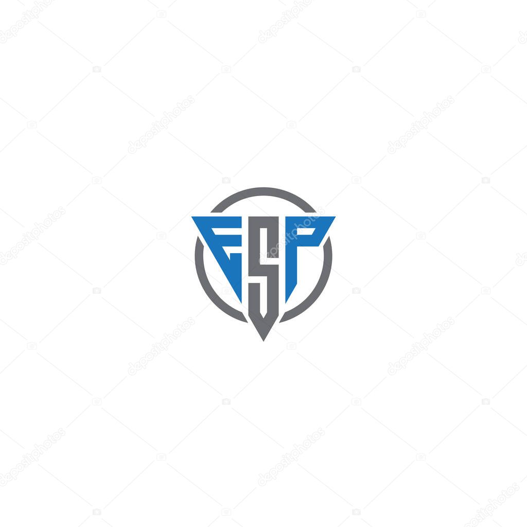 ESP Letter monogram Initial Logo Design Template Vector Illustration. ESP elegant and Professional icon desig