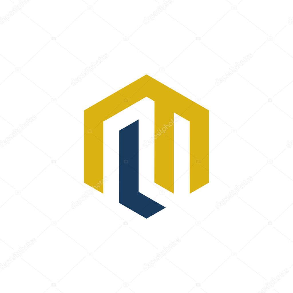 ML Letter monogram Initial Logo Design Template Vector Illustration. ML elegant and Professional icon desig