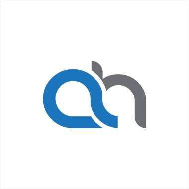 AH Harfi monogramı İlk Logo Tasarım Şablonu Vektör İllüstrasyonu. AH zarif ve profesyonel simge dekoru