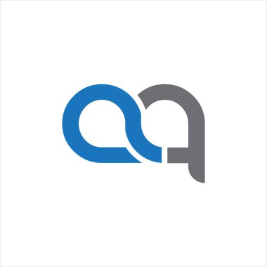 AQ Harf monogramı İlk Logo Tasarım Şablonu Vektör İllüstrasyonu. AQ zarif ve Profesyonel simge dekoru