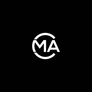 CMA Harf monogramı İlk Logo Tasarım Şablonu Vektör İllüstrasyonu. CMA zarif ve Profesyonel simge dekoru