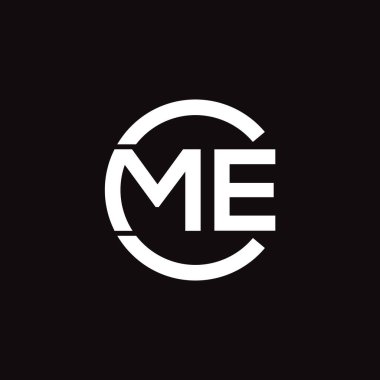 CME Letter monogramı İlk Logo Tasarım Şablonu Vektör İllüstrasyonu. CME zarif ve Profesyonel simge dekoru