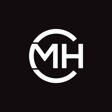 CMH Harf monogramı İlk Logo Tasarım Şablonu Vektör İllüstrasyonu. CMH zarif ve Profesyonel simge dekoru