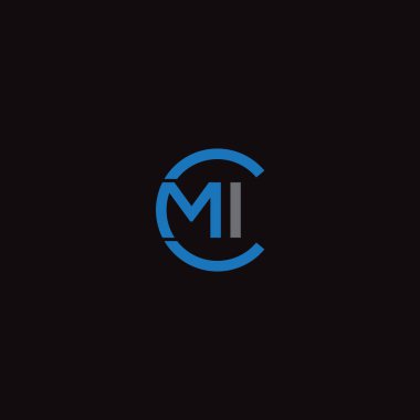 CMI Letter monogramı İlk Logo Tasarım Şablonu Vektör İllüstrasyonu. CMI zarif ve Profesyonel simge dekoru