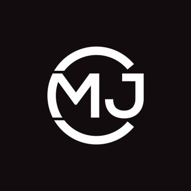 CMJ Harf monogramı İlk Logo Tasarım Şablonu Vektör İllüstrasyonu. CMJ zarif ve Profesyonel simge dekoru