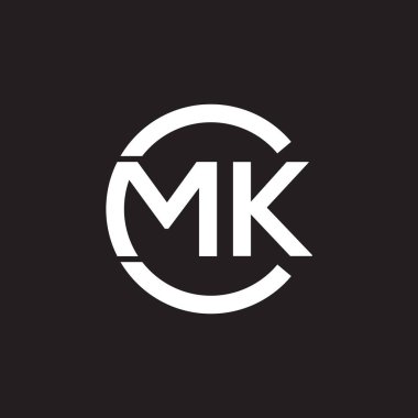 CMK Harf monogramı İlk Logo Tasarım Şablonu Vektör İllüstrasyonu. CMK zarif ve Profesyonel simge dekoru