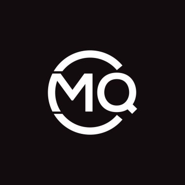 CMQ Harf Monogramı İlk Logo Tasarım Şablonu Vektör İllüstrasyonu. CMQ zarif ve Profesyonel simge dekoru
