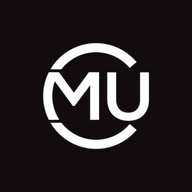 CMU Harf Monogramı İlk Logo Tasarım Şablonu Vektör İllüstrasyonu. CMU zarif ve Profesyonel simge dekoru