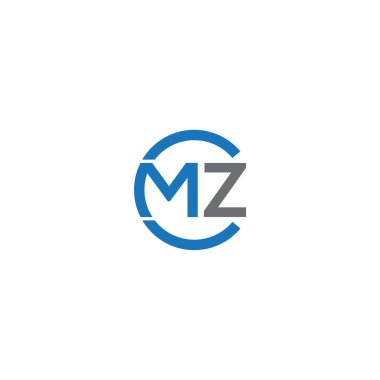 CMZ Harf Monogramı İlk Logo Tasarım Şablonu Vektör İllüstrasyonu. CMZ zarif ve Profesyonel simge dekoru