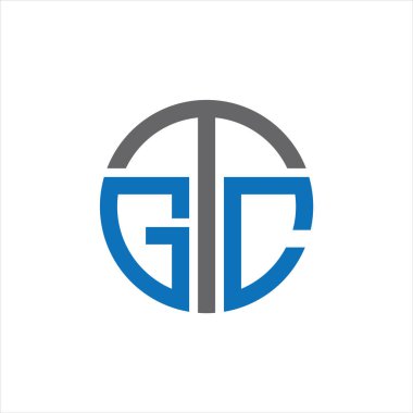 GTC Harf Monogramı İlk Logo Tasarım Şablonu Vektör İllüstrasyonu. GTC zarif ve Profesyonel simge dekoru