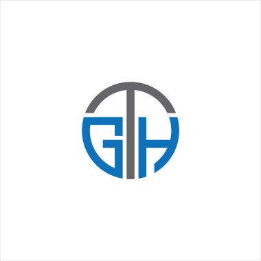 GTH Harf monogramı İlk Logo Tasarım Şablonu Vektör İllüstrasyonu. GTH zarif ve Profesyonel simge dekoru