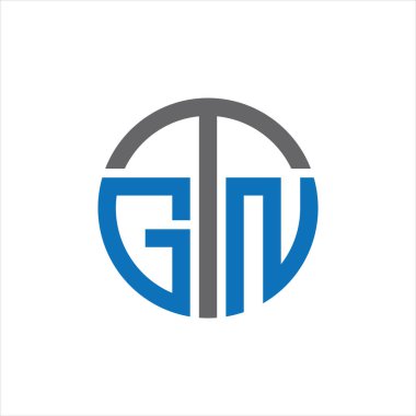 GTN Harf monogramı İlk Logo Tasarım Şablonu Vektör İllüstrasyonu. GTN zarif ve Profesyonel simge dekoru