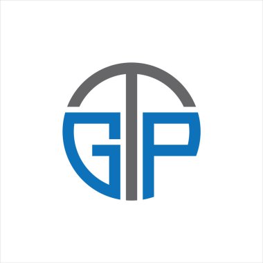 GTP Harf monogramı İlk Logo Tasarım Şablonu Vektör İlülasyonu. GTP zarif ve Profesyonel simge dekoru