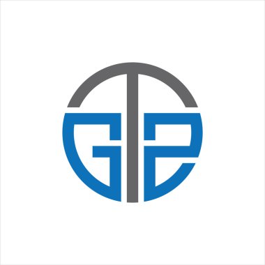 GTZ Harf monogramı İlk Logo Tasarım Şablonu Vektör İlülasyonu. GTZ zarif ve Profesyonel simge dekoru