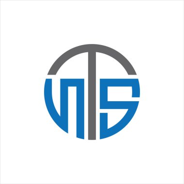 NTS Letter monogramı İlk Logo Tasarım Şablonu Vektör İllüstrasyonu. NTS zarif ve Profesyonel simge dekoru