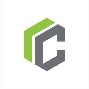 RC Harf monogramı İlk Logo Tasarım Şablonu Vektör İllüstrasyonu. RC zarif ve Profesyonel simge dekoru