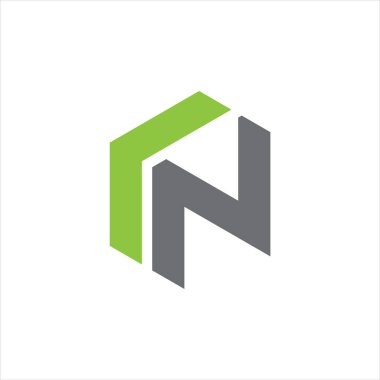 RN Harf monogramı İlk Logo Tasarım Şablonu Vektör İllüstrasyonu. RN zarif ve Profesyonel simge dekoru